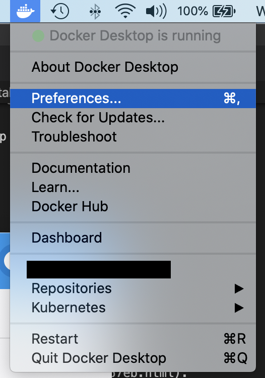 docker-menu docker-menu