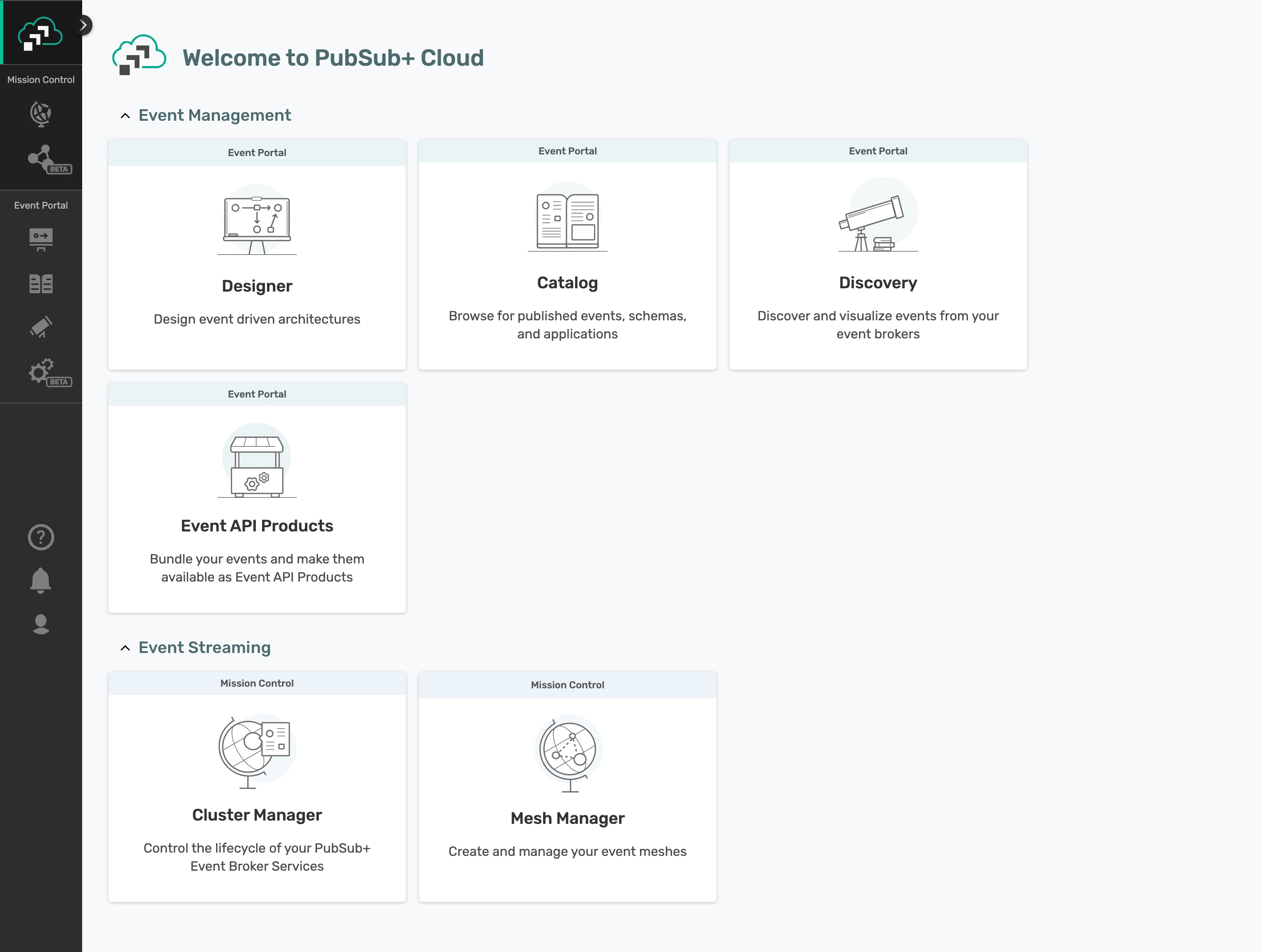 Solace Cloud Event Mesh Solace Cloud Event Mesh Page